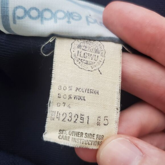 Vintage 60s/70s Bobbie Brooks Navy Pleated Wrap Skirt - Picture 12 of 14